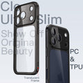Slim Case for iPhone 17 Pro Max 6.9-Inch with Camera Lens Cover Black by Merch Section