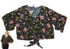 Polly & Esther Juniors Oversized Tie-Front Blouse