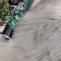 Carvapet Fluffy Shaggy Soft Faux Sheepskin Fur Area Rug, Grey, 2ft X 3ft by Vanessa Jane