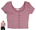 Hippie Rose Juniors Striped Crop Top by Vanessa Jane