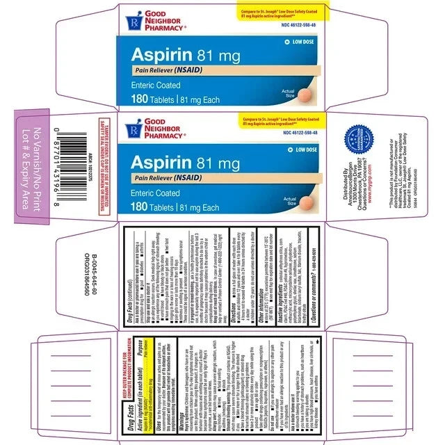 GNP ASPIRIN 81 MG EC TAB 180CT by Pasteur Pharmacy