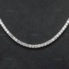 4.3CT Certified Round Lab Grown Diamond 18" Tennis Necklace Solid 14K White Gold