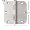 Imperial Hardware 3.5 in. X 3.5 in. Plain Bearing Steel Radius Hinge (2 Sets) by Vanessa Jane