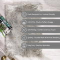 Carvapet Fluffy Shaggy Soft Faux Sheepskin Fur Area Rug, Grey, 2ft X 3ft by Vanessa Jane