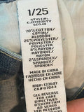 Celebrity Pink Juniors Ripped Denim Bermuda Shorts, Size 0 by Vanessa Jane
