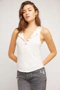 Free People Front Button Tank by Vanessa Jane