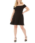 B Darlin Trendy Plus Size Off-the-Shoulder a-Line Dress by Vanessa Jane