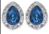 Charter Club Crystal and Stone Earrings, Silver Tone