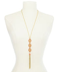 I.N.C Gold-Tone Bead and Chain Tassel Pendant Necklace by Vanessa Jane