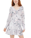 American Rag Juniors Printed Ruffle-Trimmed Wrap Dress by Vanessa Jane
