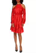 Michael Michael Kors Printed Cold-Shoulder Dress by Vanessa Jane