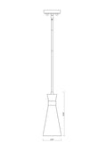Z-Lite Soriano Matte Black and Heritage Brass One-Light Mini Pendant by Vanessa Jane