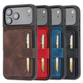 PU Leather Flip Back Wallet Case for iPhone 17 Pro Max Air 16 15 14 13 12 by Merch Section