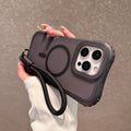 Skin-Feel Magnetic Case with Hand Strap for iPhone 17 Pro Max Air 16 15 14 13 12 11 by Merch Section