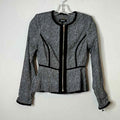 DKNY Petite Collarless Zip-Front Peplum Jacket by Vanessa Jane