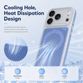 Heat Dissipation Magnetic Case with Lens Cover for iPhone 17 16 15 14 13 12 Pro Max Black by Merch Section