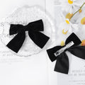 Aileam Velvet Hair Bows 2PCS Black 4" Big Fall Alligator Clips by Deal US