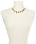 Inc Rose Gold-Tone Multi-Stone Cluster Statement Necklace by Vanessa Jane