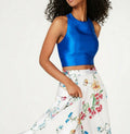 City Studios Juniors 2-Pc. Satin & Floral-Print Gown by Vanessa Jane