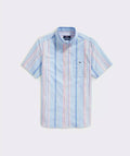 Vineyard Vines Mens Stretch Cotton Short-Sleeve Awning Stripe Shirt, Size Large by Vanessa Jane