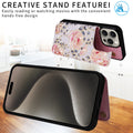 Floral Wallet Back Flip Stand Phone Case for iPhone 17 Pro Max Air 16 15 14 13 12 by Merch Section