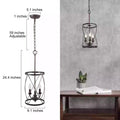 Lnc Farmhouse Chandelier Bronze Industrial 3-Light Drum Cage Candlestick Dining by Vanessa Jane