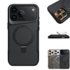 Fiber Texture Ring Stand Magnetic Case for iPhone 17 Pro Max Air 16 15 14 13 12