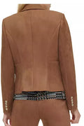 Tommy Hilfiger Womens 2 Button Suede Jacket, Size 10 by Vanessa Jane
