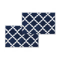 Bibb Home 1-2 Pack Trellis Micro Shag Bath Rugs 20"x 32" by DailySale