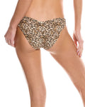 Pq Swim Basic Ruched Full Leopard Print Bikini Bottom by Vanessa Jane