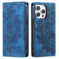 Embossed Leather Wallet Flip Kickstand Case for iPhone 15 14 13 12 11 XS XR 8 7 by Merch Section