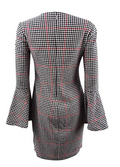LAUREN RALPH LAUREN Womens Houndstooth Bell Sleeves Cocktail Dress,Size 14P by Vanessa Jane