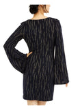 City Studio Gold Bell Sleeve Short Body Con Formal Dress Juniors, Small by Vanessa Jane