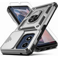 Shockproof Case with Tempered Glass for Motorola Moto G Play 2024 Multicolor by Merch Section