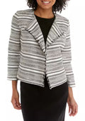 Kasper Stripe Tweed Jacquard Jacket by Vanessa Jane