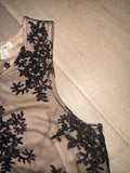Francesca's Miami Floral Blouse Sleeveless Overlay Poly Lace, Size Large by Vanessa Jane