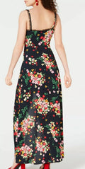 B Darlin Juniors Printed Button-Front Maxi Dress -1/2 Black by Vanessa Jane