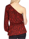 Michael Michael Kors Plus Size Python One Shoulder Tunic by Vanessa Jane