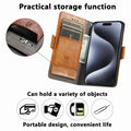 Magnetic Leather Flip Card Wallet Case for iPhone 17 Pro Max 16 15 14 13 12 11 7 Black by Merch Section