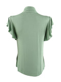 Lauren Ralph Lauren Ruffle-Sleeve Tie Neck Top by Vanessa Jane