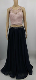 Sequin Hearts Juniors 2Pcs Gown, Navy Blue ,Size 13 by Vanessa Jane