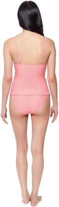 Jessica Simpson Womens Sweet Tooth Solids Tie-Front Tankini Top by Vanessa Jane