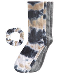 Jenni 2 Pair Crew Socks and Scrunchie Set by Vanessa Jane