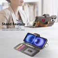 Zipper RFID Blocking Wallet Case with Wristband for iPhone 17 Pro Max Air 16 15 14 13 12 by Merch Section