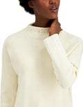 Alfani Embellished High-Neck Sweater, Size Large by Vanessa Jane