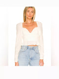 Free People Chloe Smocked Tie Back Top, Size Medium by Vanessa Jane