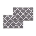 Bibb Home 1-2 Pack Trellis Micro Shag Bath Rugs 20"x 32" by DailySale