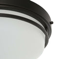 World Imports 13.25 in. Oil Rubbed Bronze LED Flushmount with Frosted Glass by Vanessa Jane