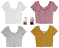 Hippie Rose Juniors Striped Crop Top by Vanessa Jane