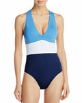 Lauren Ralph Lauren Color-Block Twist Back Halter One-Piece Swimsuit, Us 12 by Vanessa Jane